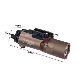 Lampe torche tactique X300U, batterie Cr123a, lumière LED, utilisation en extérieur, utilisation sur casque, étanche, alliage d'aluminium, haute luminosité - Product Image 4