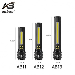 ไฟฉาย LED อลูมิเนียมอัลลอยด์แบบชาร์จไฟได้พร้อมตัวหรี่แสงซูมสำหรับตั้งแคมป์กลางแจ้งเดินป่าไฟฉาย AB11 AB12 AB13 - Product Image 2