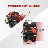 Interruptor de Circuito para Auto de 60A, 12V-48V DC, para Motor de Arrastre, Marino, ATV, Remolque, Audio, Radio, Sistema Solar, Protección