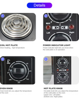 Plaque chauffante pour mini-four électrique OEM Plaque chauffante pour table de cuisson électrique Cuisinière électrique à 2 plaques pour comptoir