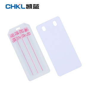 CHKL ABS Cable Identification Tags Rectangle <b>Hook</b> Type For Earphone Wire Electric Wire <b>Plastic</b> Label With Handwritten Lettering - Product Image 2