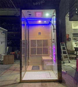 Cabine de sauna et de douche à vapeur combinée de luxe avec commande tactile et jets de massage, salle de spa 2 en 1 pour spa à domicile et relaxation - Product Image 6
