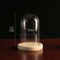 Vente en gros Dôme en verre cloche en forme de U personnalisé avec base pour décoration Cadeau fleurs conservées dans un dôme en verre