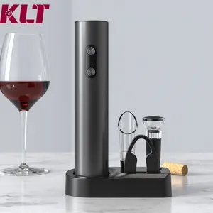Abridor de vino eléctrico con logotipo personalizable, juegos de regalo, abridor de botellas de vino eléctrico con batería multifuncional