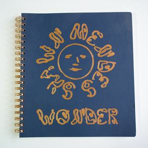 Taccuino con marchio personalizzato A5 con copertina rigida quaderno blu pelle sintetica con 100gsm grande stile a spirale - Product Image 1