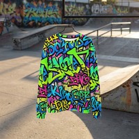 Sweat-shirt personnalisé de haute qualité en polyester 100% 280 g/m², sublimation, motif personnalisé, sweat-shirt tendance à col rond