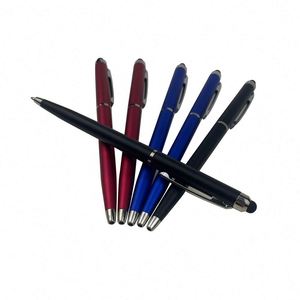 Stylo bille publicitaire personnalisé avec logo, en métal et plastique, pour hôtel, avec stylet - Product Image 3