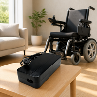 Chargeur de batterie au lithium Joyuntech 42V 2A 88W avec connecteur GX16 3 broches pour fauteuil roulant électrique et trottinette – Alimentation stable