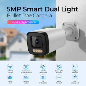Veezoom 6CH 5MP Full Color Night Vision H.265 Network IP <span class=keywords><strong>CCTV</strong></span> System Audio bidireccional Bullet Poe Cámara de seguridad con datos en la nube - Product Image 2