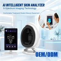 OEM ODM Yapay Zeka Destekli Cilt Analiz Cihazı 8 Spektrumlu Yüz ve Baş Cilt Tarayıcısı 36MP Kamera WiFi/Bluetooth Güzellik Salonları için