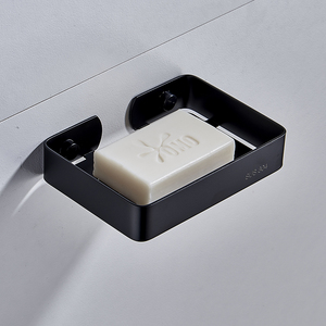 Porte-savon mural moderne en acier inoxydable Étagère à savon <span class=keywords><strong>noire</strong></span> avec support d'angle pour <span class=keywords><strong>salle</strong></span> <span class=keywords><strong>de</strong></span> <span class=keywords><strong>bain</strong></span> - Product Image 2