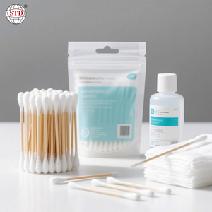 Hisopos <span class=keywords><strong>de</strong></span> algodón desechables <span class=keywords><strong>de</strong></span> doble punta personalizados <span class=keywords><strong>de</strong></span> fábrica para productos <span class=keywords><strong>de</strong></span> seguridad para el cuidado clínico del hogar-Hisopos <span class=keywords><strong>de</strong></span> algodón médicos - Product Image 1