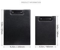 Vente en gros et sur mesure en cuir classeur sac de rangement de documents en cuir PU format A4 classeur accepter logo personnalisé 3-5 jours