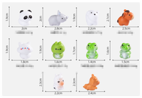 Vente en gros Assortiment d'animaux miniatures en résine pour enfants Objets de collection Figurine Kawaii Set 3d Souvenir Miniature bombe de bain Jouets