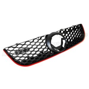 Rejilla de malla tipo panal para parachoques delantero de coche Volkswagen VW Polo 2006 2007 2008 2009, estilo GTI, panel de rejilla central - Product Image 2