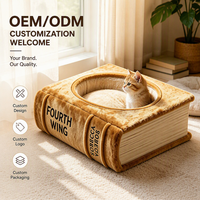 Coussin pour chat Creative Magic Book, extra épais, ultra doux, garde au chaud, tapis pour animaux de compagnie tout-en-un, coussin de jeu en peluche pour chats et chiens d'intérieur