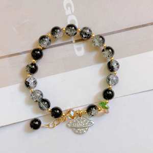 Chinese Style <b>Beads</b> Trendy Exquisite Grey Crystal Stretch <b>Bracelet</b> Transparent Glass Crystal <b>Beads</b> <b>Bracelet</b> for Women Jewelry - Product Image 5