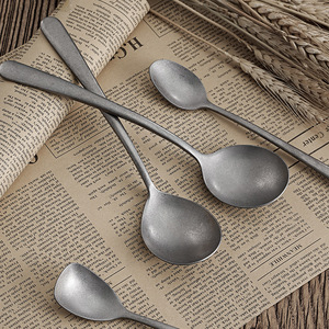 Ensemble de <span class=keywords><strong>couverts</strong></span> en acier inoxydable brossé rétro, <span class=keywords><strong>couverts</strong></span> argentés, fourchettes, couteaux, cuillères, vaisselle, <span class=keywords><strong>couverts</strong></span> de voyage - Product Image 4