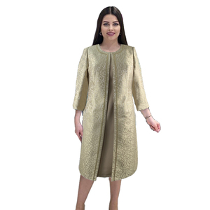 Ensemble de robes de mariée et de costumes pour femmes en tissu brocart, avec design très demandé - Product Image 5