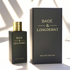 Luxury Mens Empty Perfume Spray <b>Bottle</b> Clear Crimpless Pump Square 30ml 50ml 100ml Glass Perfume <b>Bottle</b> with Gift <b>Box</b> - Product Image 4