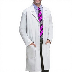 Blouse de laboratoire d'été à manches longues pour médecin, en coton et polyester tissé - Product Image 3