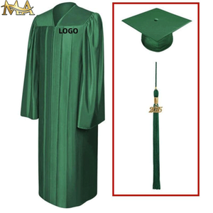 MA Factory en stock Vestidos y gorras de graduación 2025 Uniformes escolares americanos Azul marino Túnica de graduación Vestido de ropa universitaria - Product Image 4