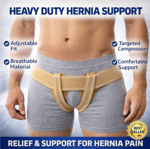 Двухслойный бандаж для мужчин при паховой грыже, для облегчения боли, регулируемый поддерживающий бандаж - Product Image 1
