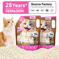 OK PET Tofu Cat Litter Premium 6L OEM Clump Pasir Alami Asli Grosir Bebas Debu Pengisi Tofu untuk Kucing