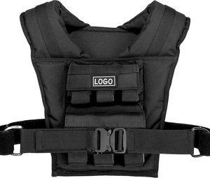 Black Weight Vest Plate Wholesale High Quality Custom Adjustable Fitness Weighted Vest for Men Training 10kg 12kg 16kg 20kg 30kg - Product Image 3