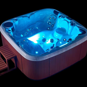 Spa de nage extérieur en acrylique de luxe avec <span class=keywords><strong>jacuzzi</strong></span> et baignoire de massage de fête avec lumières LED - Product Image 2