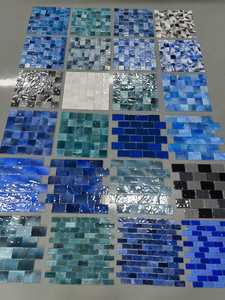 Mosaïque de verre à jet d'encre piscine carreaux de mosaïque piscine et zone humide <span class=keywords><strong>douche</strong></span> Surround Base et murs Villa - Product Image 6