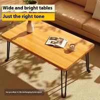 Table basse rectangulaire pliable moderne et simple, table à manger et à étudier en bois portable pour petit appartement, pour utilisation dans le salon