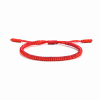Handmade Waterproof Woven Wax Thread Wrap Simple Rope Knot Bracelet Men and Women Bracelet