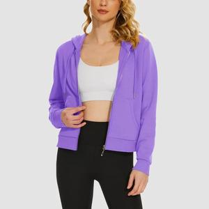 New Style OEM ODM Casual Custom Logo Printing Polyester Short Hoodie High Quality <b>Sweatshirts</b> Women Crop Top Hoodie - Product Image 2