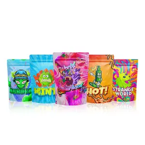 Custom Heat Seal 3.5 28g 1oz 1Lb Candy Doypack Stand Up Pouch Mylar Ziplock Bags