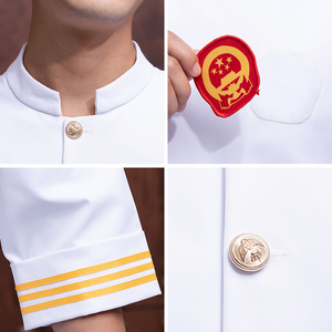 Nueva ropa <span class=keywords><strong>de</strong></span> trabajo para chef <span class=keywords><strong>de</strong></span> hotel con mangas tres cuartos, uniforme <span class=keywords><strong>de</strong></span> catering ampliado, personalizable con mangas cortas. - Product Image 6
