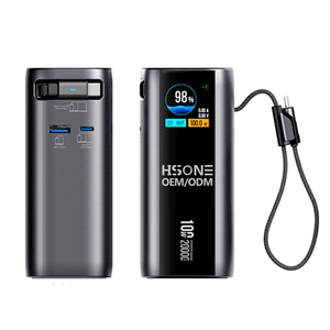 Banco de Energía de 20000mAh y 100W con Cable Retráctil, Pantalla Inteligente TFT y 4 Puertos de Salida para Laptop MH878A - Product Image 1