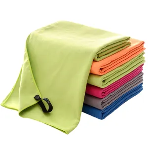 Microfiber Velour Sport Towel Recycled Plastic Suede Microfibre 200GSM Portable Fast Dry Sports Travel Outdoor Camping Towel