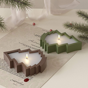 Силиконовая форма для подсвечника в виде рождественской елки, роскошная форма для ароматических свечей, форма для гипсовых изделий и смолы в форме растения - Product Image 3