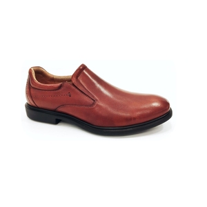 Zapatos formales sin cordones con apariencia de cuero genuino, cómodos, acolchados, color marrón, para oficina, duraderos, calzado informal, diseño para hombres. - Product Image 1