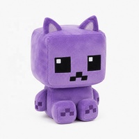 Peluche personnalisée en forme de bloc souple, jouet en peluche chat personnalisé, poupée chat en peluche style jeu, cadeau OEM ODM