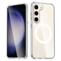 Étui de téléphone transparent en acrylique avec aimant pour Samsung S20/s21/s22/s23/s24 ultra, coque de téléphone portable transparente pour iPhone 16 15 14 13