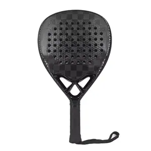 Top Sell High Performance Padel Racquets 100% Carbon Diamond Shaped Paddle With Sandy Effect Shovel Design