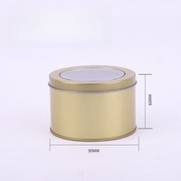 Boîte à gâteau en fer blanc de qualité alimentaire avec fenêtre, logo personnalisé, vide, pour tiramisu, biscuits, bonbons, emballage cadeau, boîte en métal