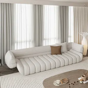 Guangdong style minimaliste moderne mode 3 places design bouffant luxe textile tissu classique canapé ensemble meubles canapé banane