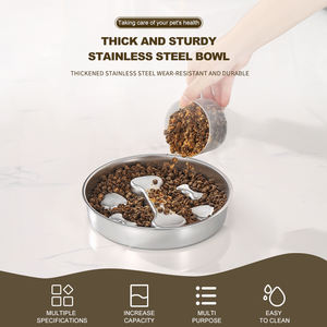 Pabrik kualitas tinggi baja tahan karat mudah untuk dibersihkan mangkuk anjing pengumpan lambat untuk hewan peliharaan anjing besar untuk dimakan - Product Image 5