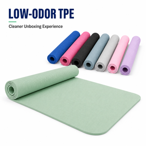 Tapis <span class=keywords><strong>d</strong></span>'exercice TPE personnalisé avec logo couleur 183x61cm 6mm, rectangulaire, confortable, antidérapant, pour entraînement <span class=keywords><strong>d</strong></span>'équilibre, vente en gros usine - Product Image 1
