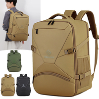 Sac à dos respirant avec support dorsal rembourré, poche arrière antivol, tissu imperméable, grand espace de rangement pour les déplacements professionnels et les voyages
