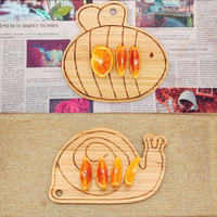 Nouveaux produits : Mini planche à découper en bois de fruits, petit ensemble de planches à découper en bambou, plateau à fromage en forme d'escargot et d'abeille pour la maison