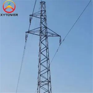 Línea aérea de 35 kV, doble circuito, construcción de acero, transmisión de energía, torre de acero y hierro